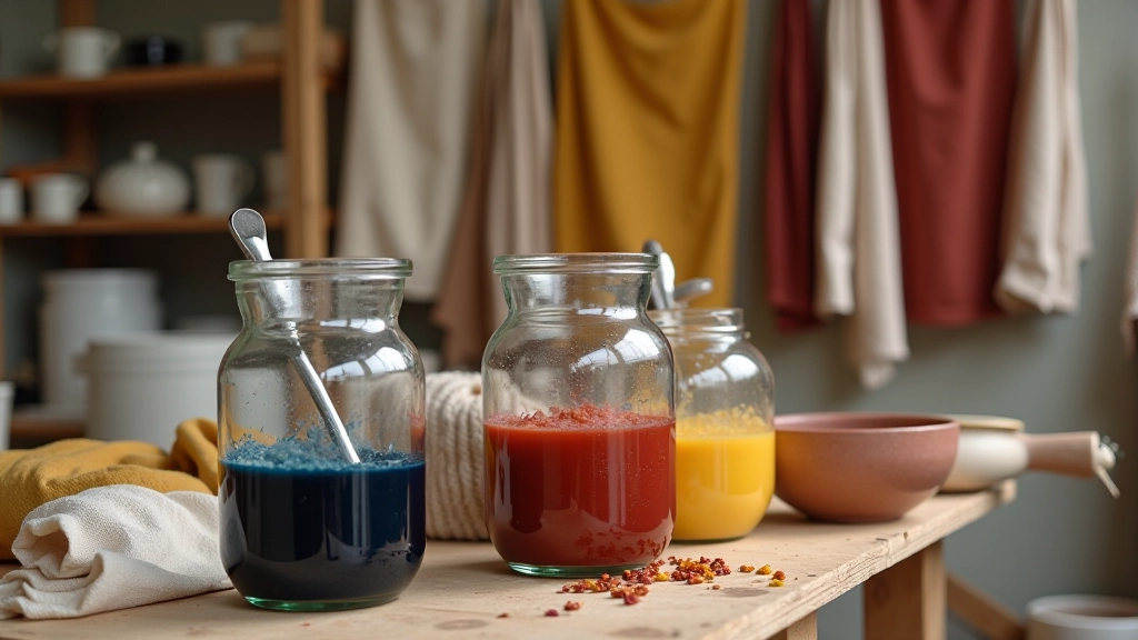 Natural fabric dyeing demonstration with indigo vats